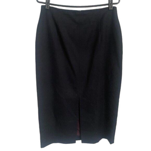 Jones New York 90's Midi Straight Petite Black Wool Skirt Size 14